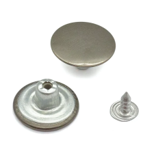 Гудзик для джинсів 17мм гладкий (Темний Нікель) 50 шт