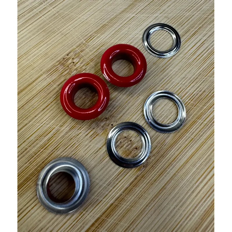 Люверс 8мм Нержавіючий Червоний (162) 50 шт