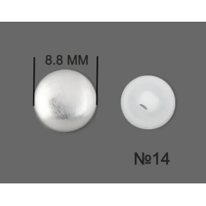 Гудзик для обтягування (пластиковий) №14 (8.8мм) Білий 100 шт