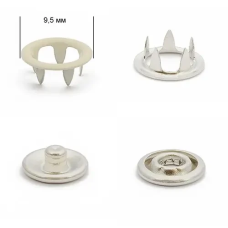 Кнопка BABY трикотажна 9,5 мм Світло Бежевий (306), 50 шт