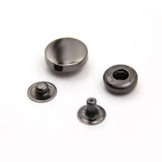 Кнопка гладка таблетка (нержавіюча сталь) 10 мм.Темний  Нікель 50 шт