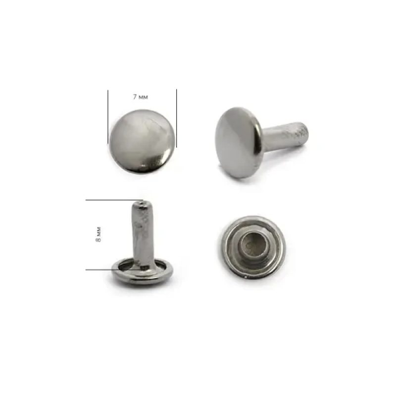 Хольнітен 7 мм двосторонній Темний Нікель, 100 шт