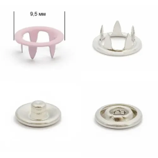 Кнопка BABY трикотажна 9,5 мм Ніжно Рожева (133), 50 шт