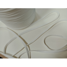 Шнур для одягу плоский 8,5 мм Білий (10метрів)