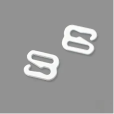 Гачок для бретелів 10 мм метал Білий 50 шт