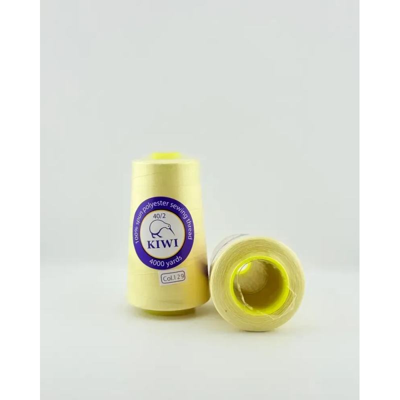 Нитки швейні №40/2 - колір Ніжно Жовтий (№129)